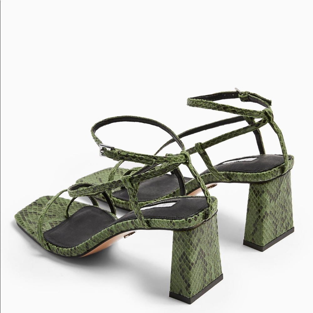 Toe Strap Sandals, Croc Effect - image 7